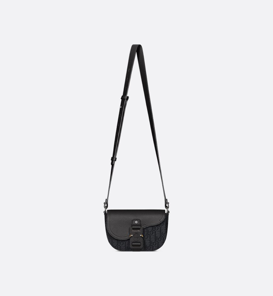Mini sac Messenger à rabat Saddle Noir Dior — image 5