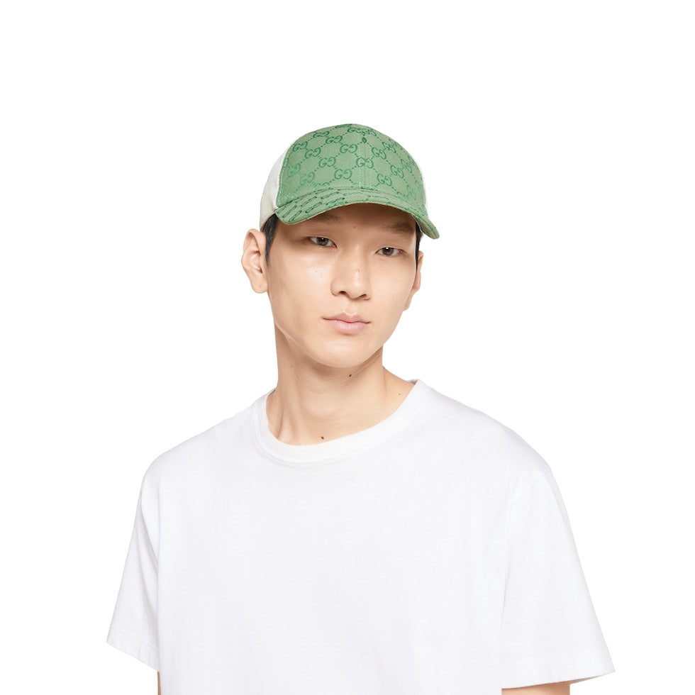CASQUETTE EN TOILE ORIGINAL GG VERT BLANC — image 3