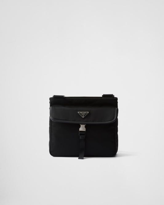 Sac porté épaule en Re-Nylon et cuir Saffiano Prada — image 1