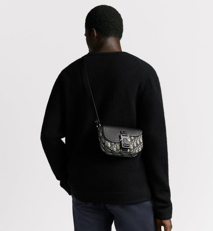 Mini sac Messenger à rabat Saddle Toile Dior — image 2