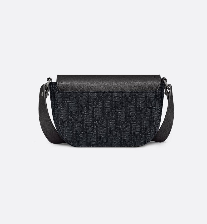 Mini sac Messenger à rabat Saddle Noir Dior — image 2
