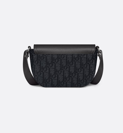 Mini sac Messenger à rabat Saddle Noir Dior — image 2