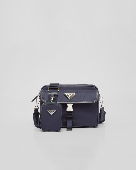 Sac porté épaule en Re-Nylon et cuir Saffiano Prada — image 1