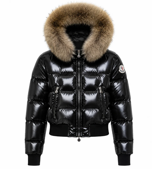 DOUDOUNE À GARNITURE EN FOURRURE ALPINE MONCLER