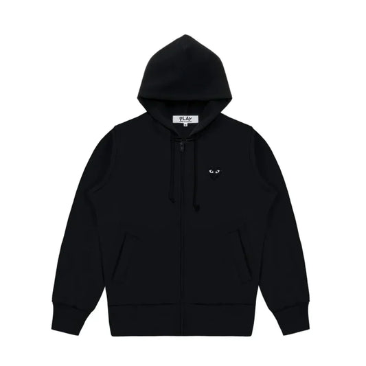 Comme des Garcons Play Big Black Heart Zip Up Hoodie Black — image 1