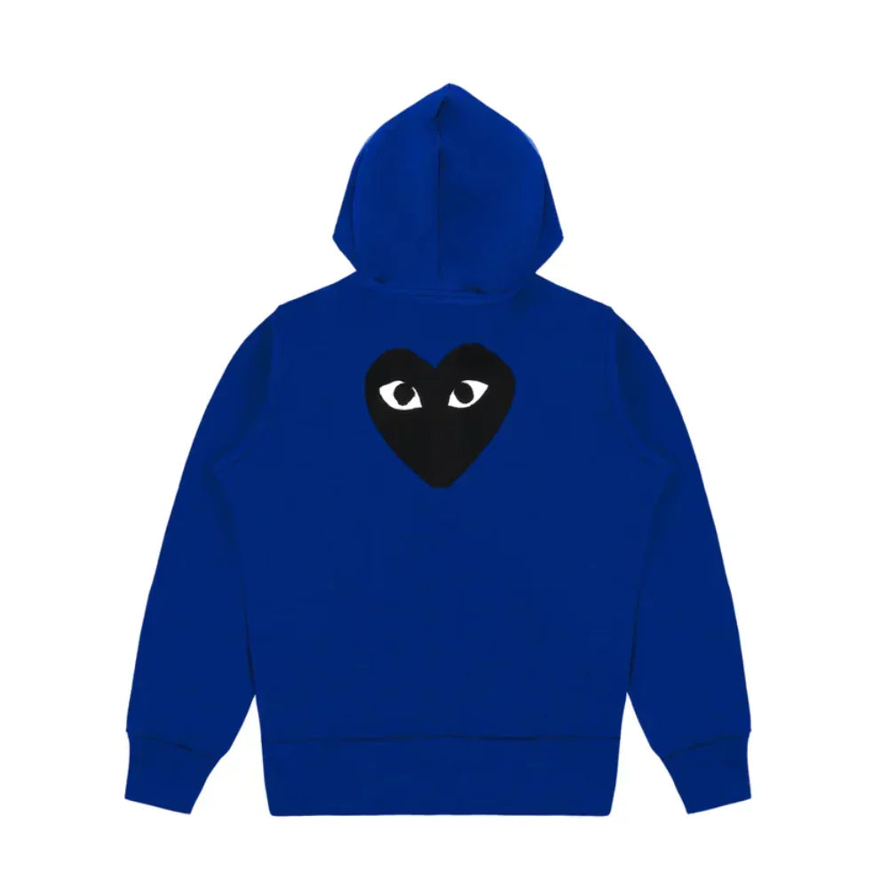 Comme des Garcons Play Big Black Heart Zip Up Hoodie Navy — image 2