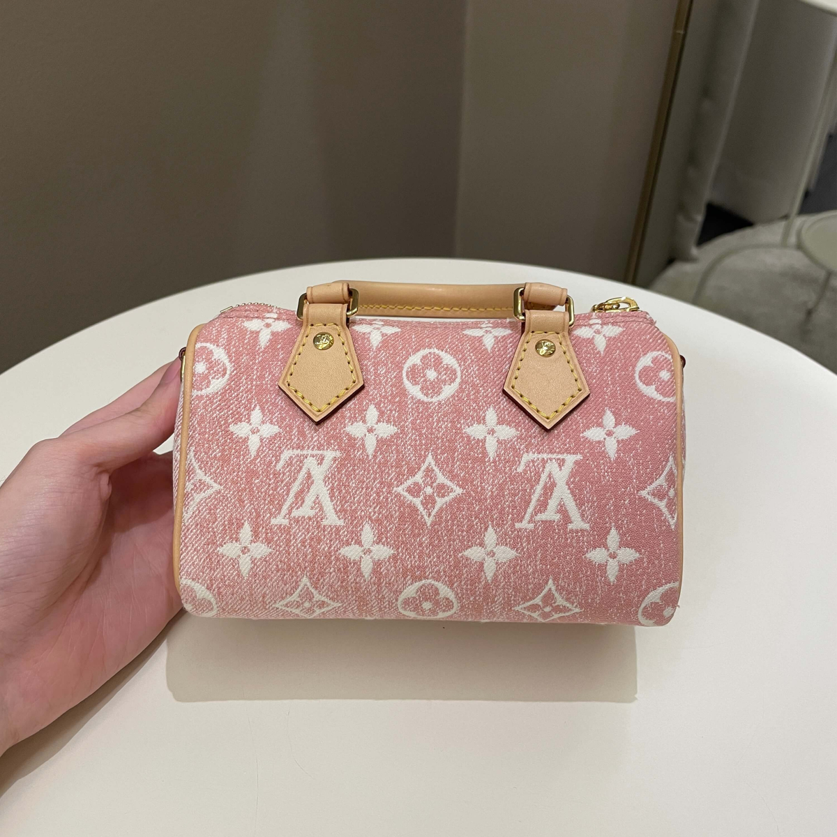 Sac Louis Vuitton Nano Speedy Rose — vue 2