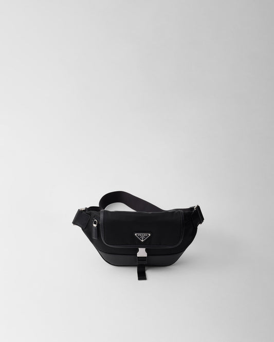 Sac porté épaule en Re-Nylon et cuir Saffiano Prada — image 1