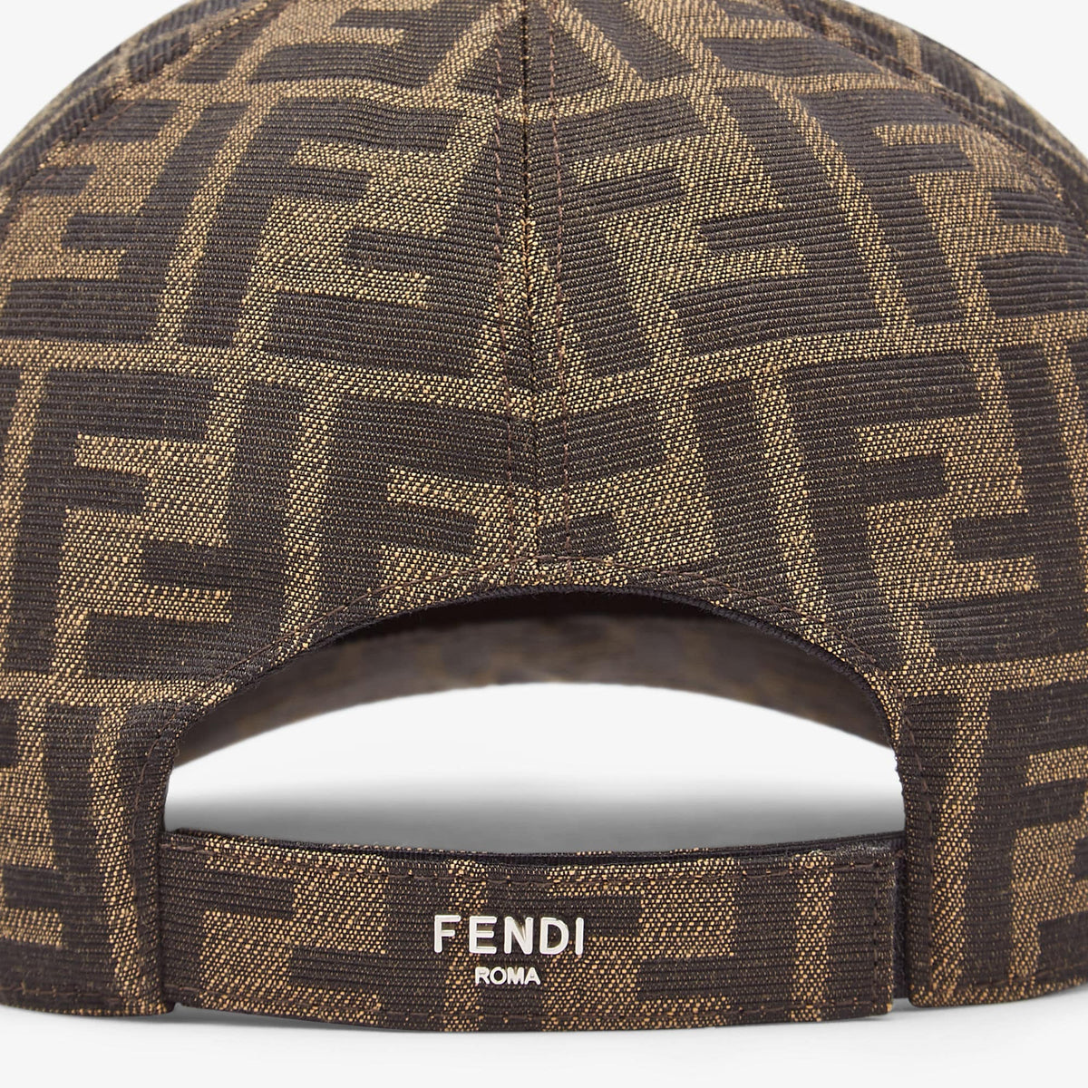 Casquette de baseball en tissu jacquard FF brun — image 2