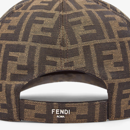 Casquette de baseball en tissu jacquard FF brun — image 2