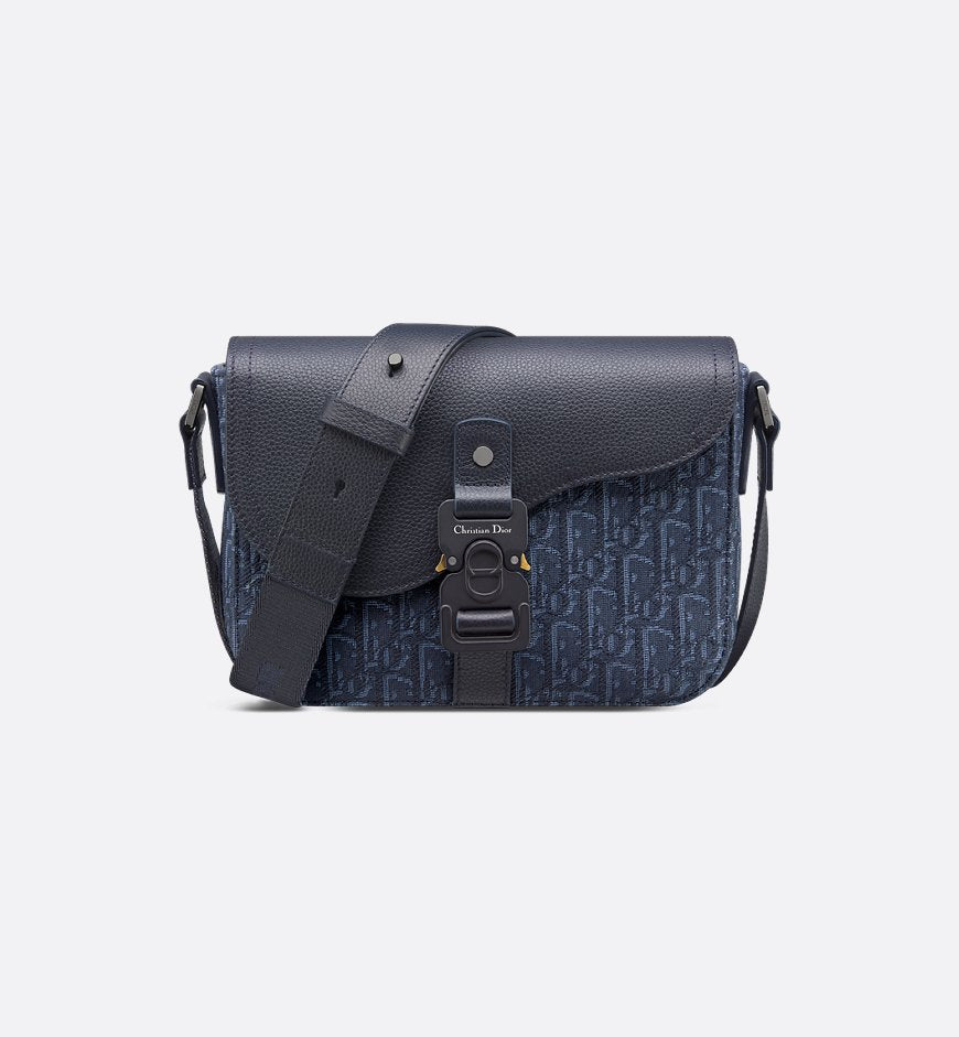 Sac Messenger à rabat Saddle Small bleu marine Dior — image 4