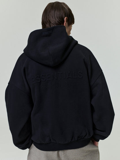 Embossed Classic Fleece Zip-Up Hoodie — image 2