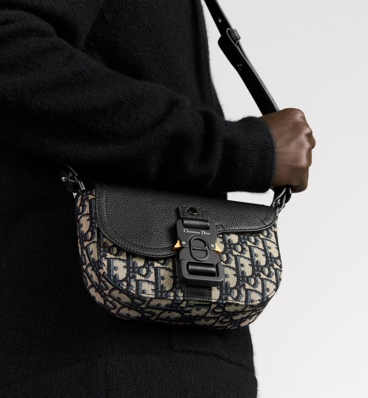 Mini sac Messenger à rabat Saddle Toile Dior — image 3