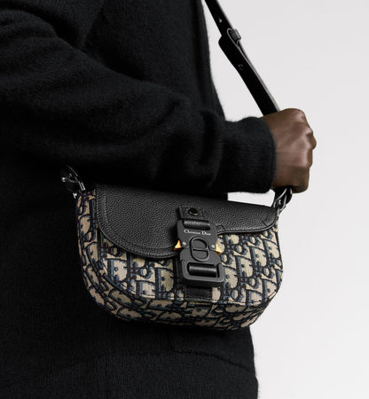 Mini sac Messenger à rabat Saddle Toile Dior — image 3