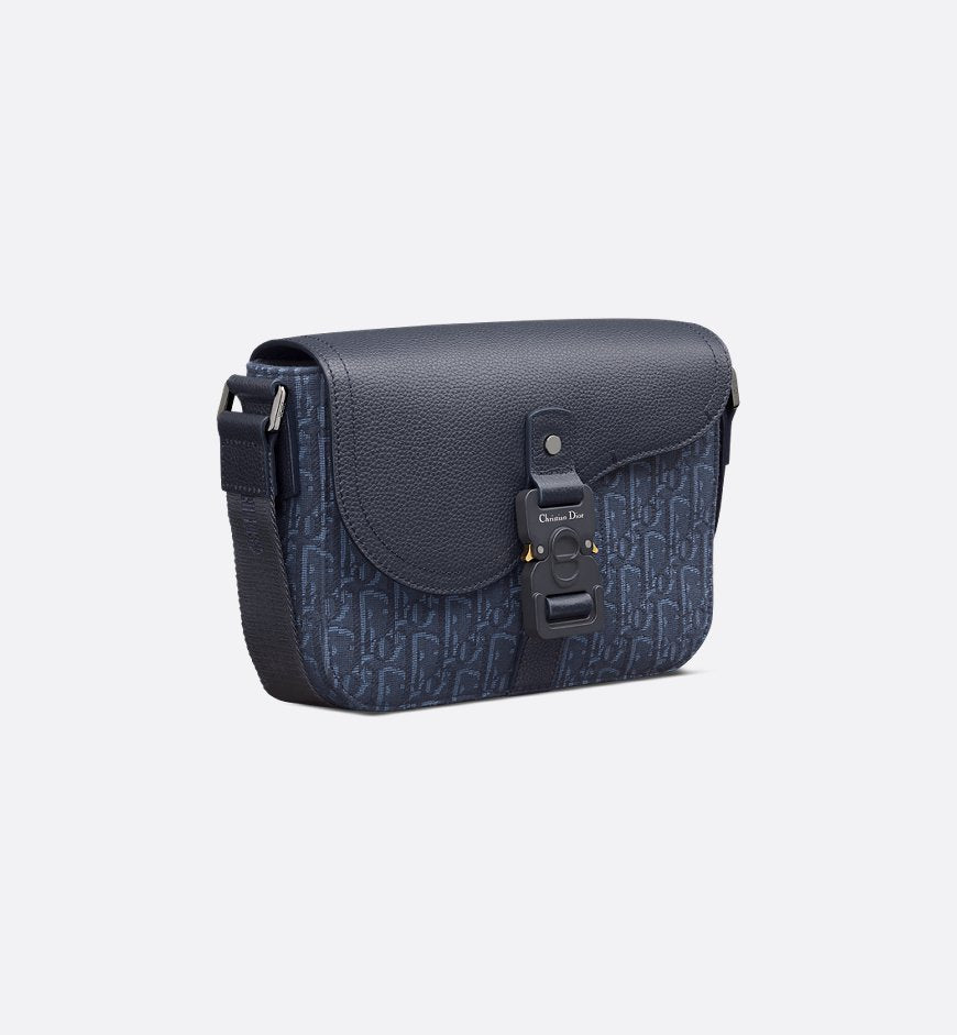 Sac Messenger à rabat Saddle Small bleu marine Dior — image 3