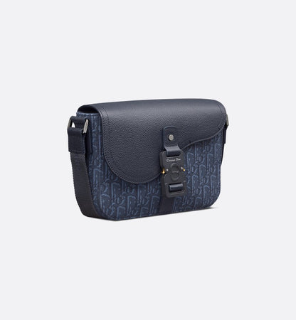 Sac Messenger à rabat Saddle Small bleu marine Dior — image 3
