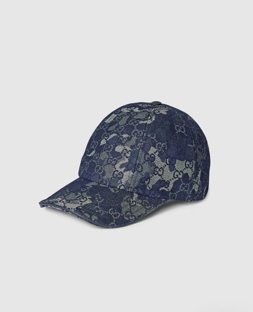 Casquette en denim GG avec détail bande Web — image 1