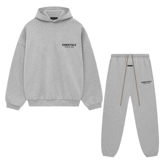 Fear of God Essentials Light Heather Gray Fleece Full Set — image 1