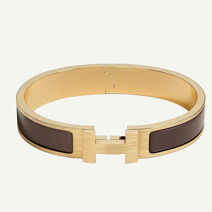 Hermès - Bracelet Clic HH Or Cacao Mat — image 1