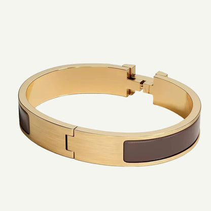 Hermès - Bracelet Clic HH Or Cacao Mat — image 2