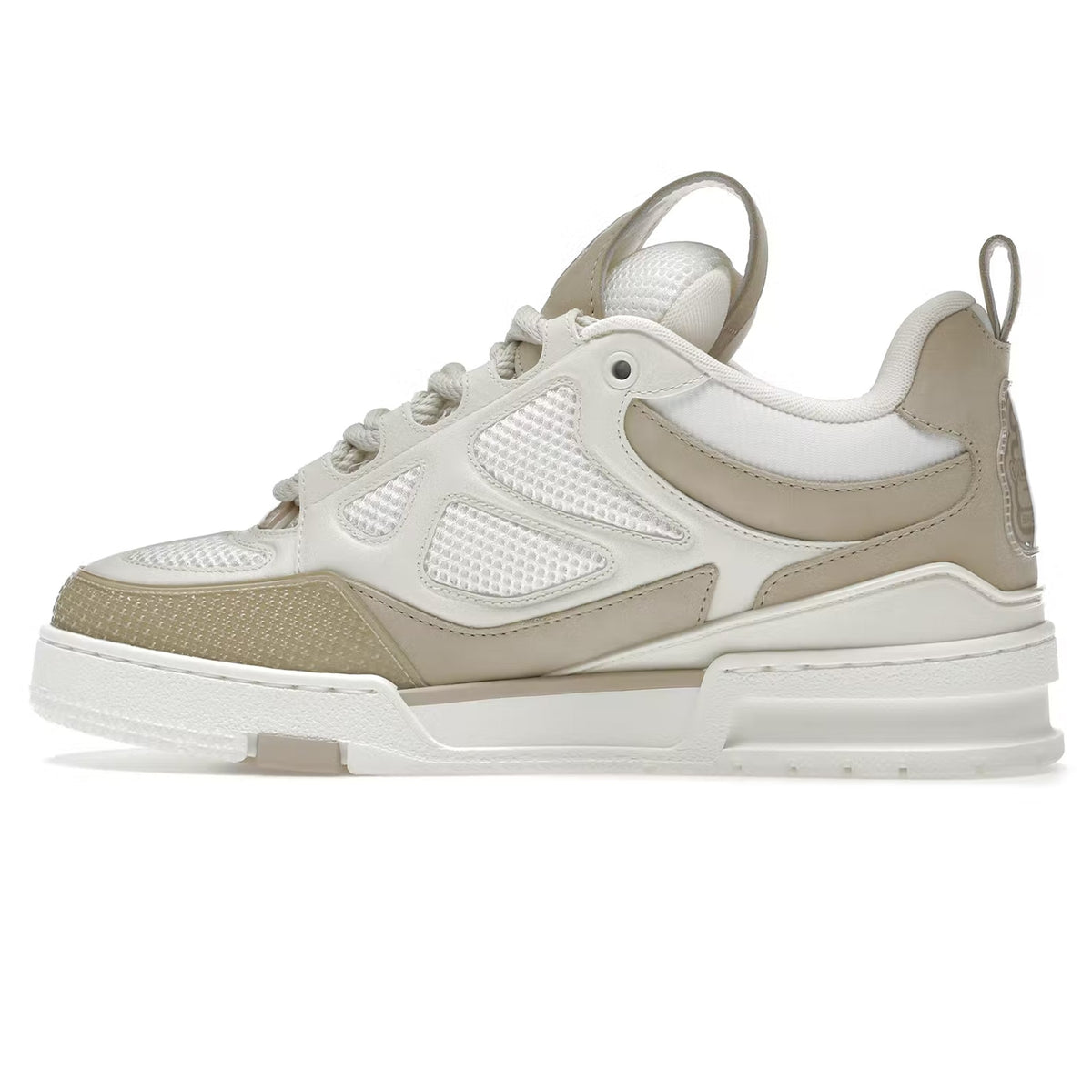 Louis Vuitton Skate Beige – Louis Vuitton LV Skate Trainer Beige Sneaker Crepslocker Side