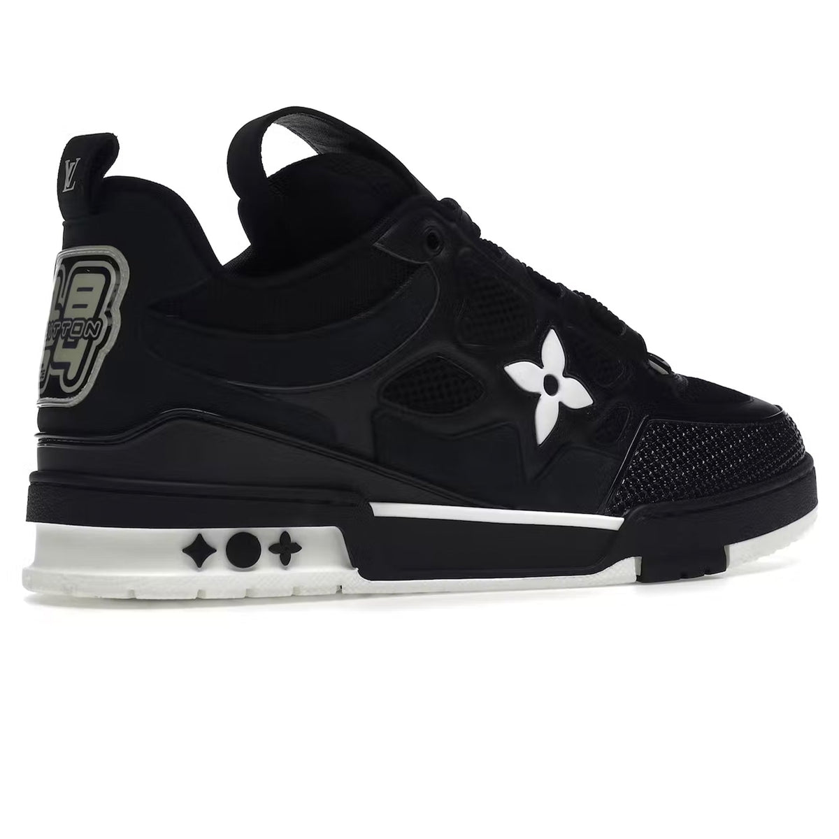 Louis Vuitton LV Skate Black White – Louis Vuitton LV Skate Trainer Black Sneaker Crepslocker Back Side