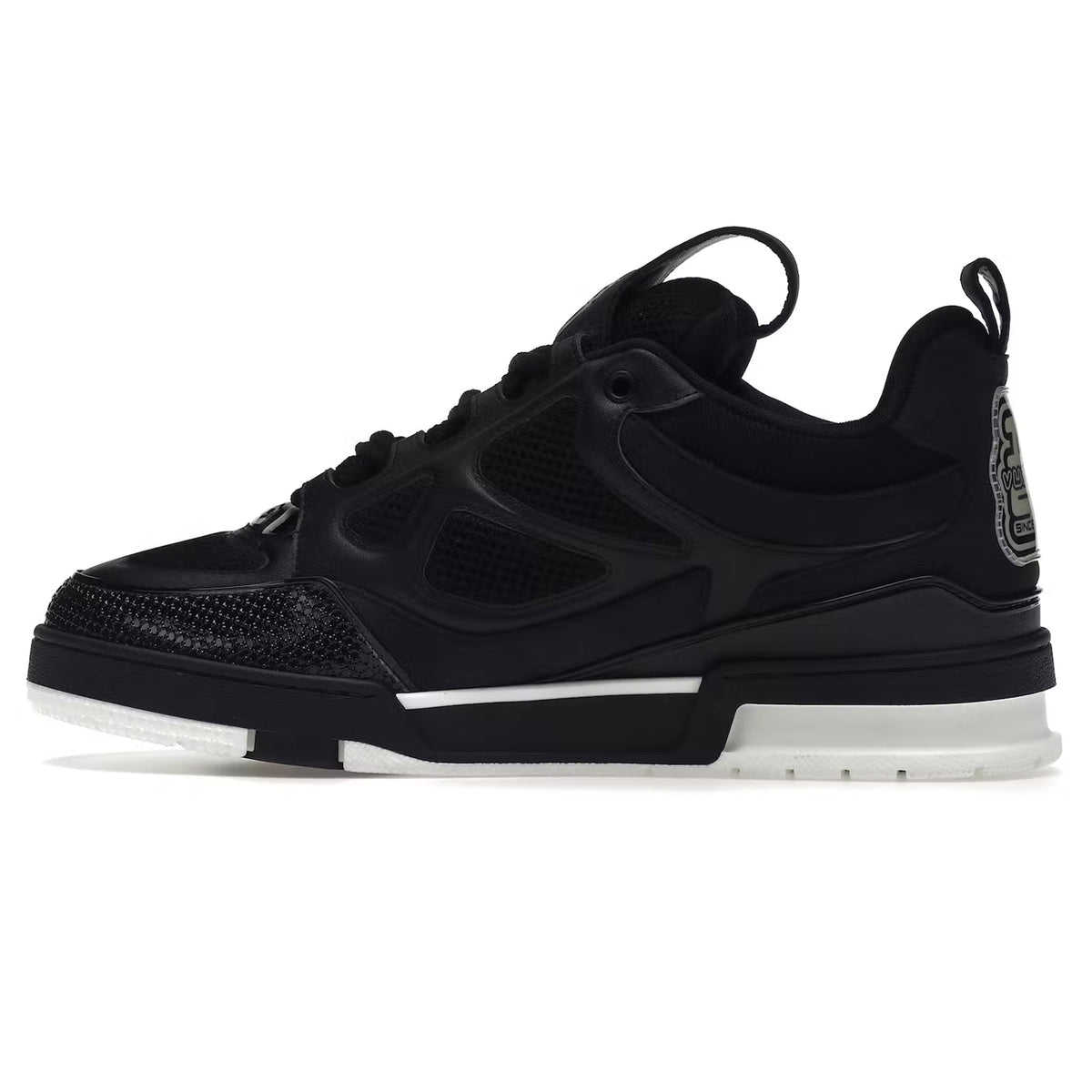 Louis Vuitton LV Skate Black White – Louis Vuitton LV Skate Trainer Black Sneaker Crepslocker Side