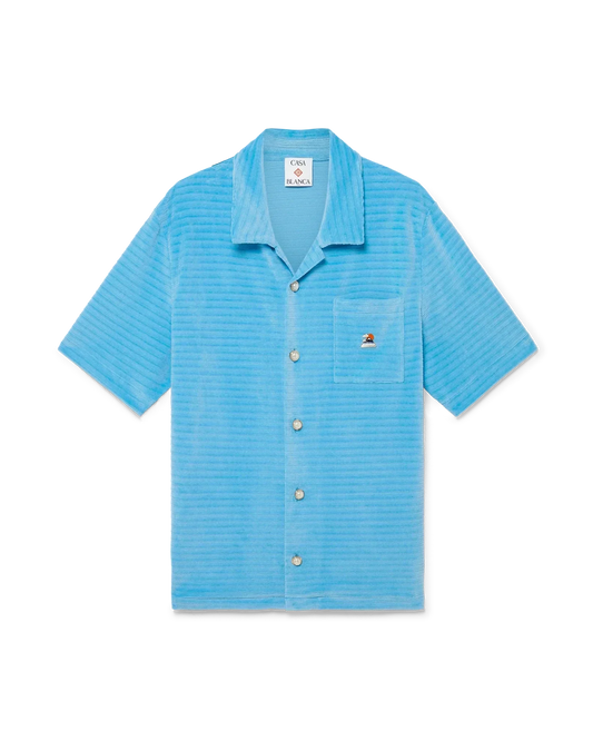 Velour Stripe Short Sleeve Shirt — image 1