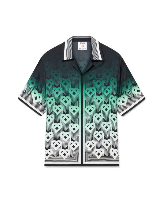 Gradient Monogram Silk Short Sleeve Shirt — image 1
