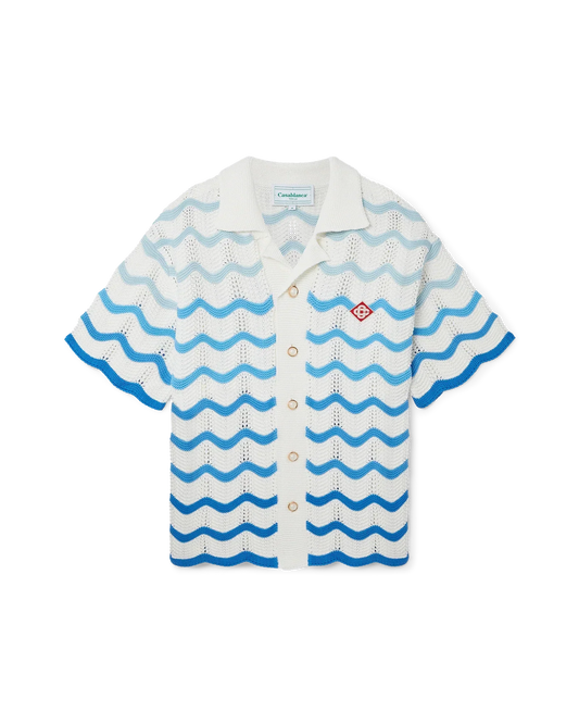 Wavy Gradient Crochet Shirt — image 1