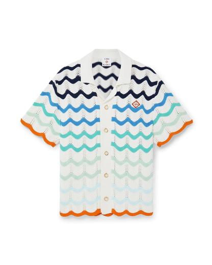 Gradient Wave Crochet Shirt — image 1