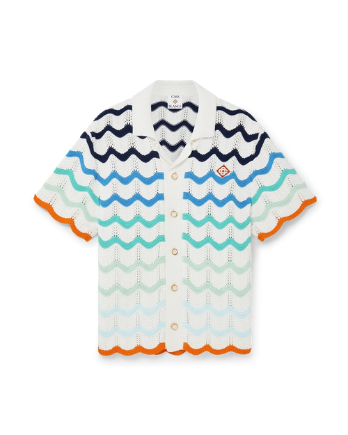 Gradient Wave Crochet Shirt — image 1