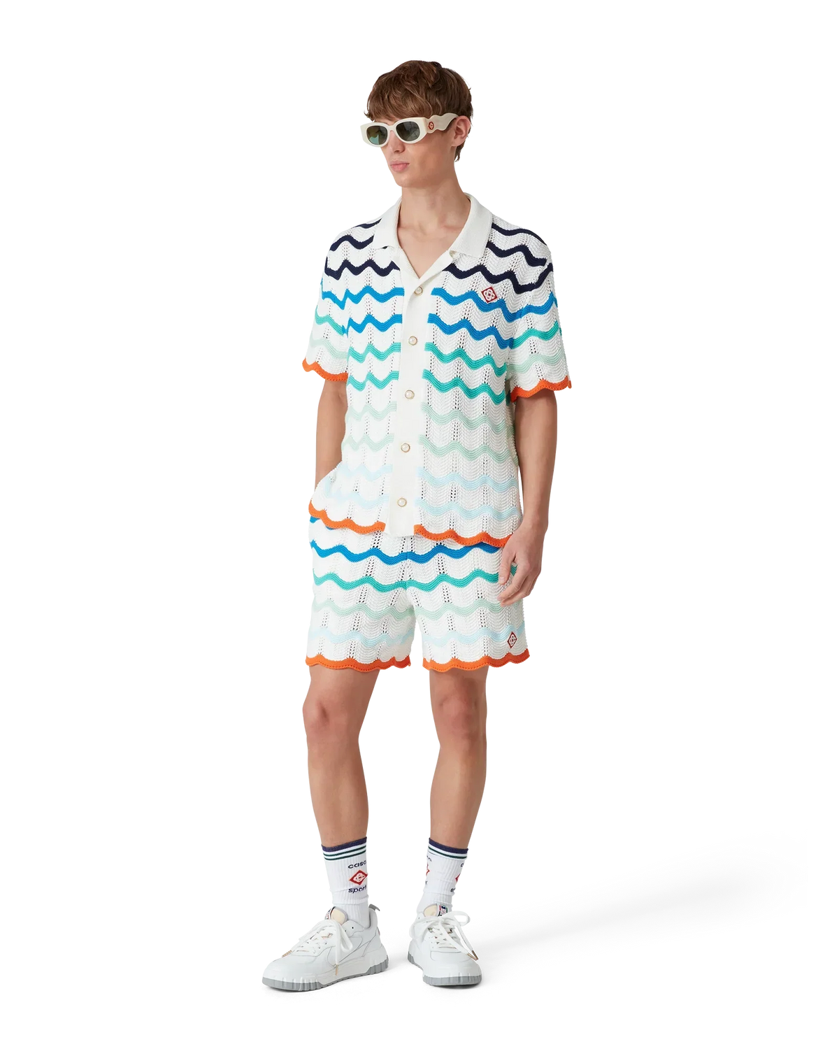 Gradient Wave Crochet Shirt — image 2
