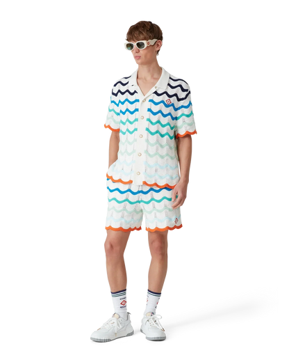 Gradient Wave Crochet Shirt — image 2