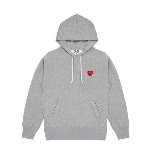 Comme des Garcons Play Red Heart Sweatshirt Grey — image 1