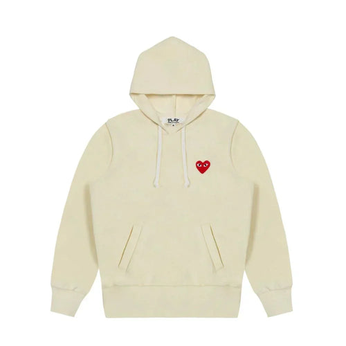 Comme des Garcons Play Red Heart Sweatshirt Ivory — image 1