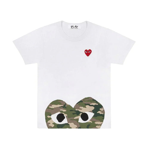 Comme des Garcons PLAY Play Camouflage Edge Heart T-shirt White — image 1