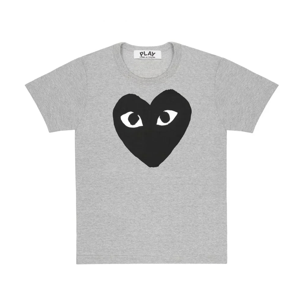 Comme des Garçons Play T-Shirt Black Heart Print Grey — image 1