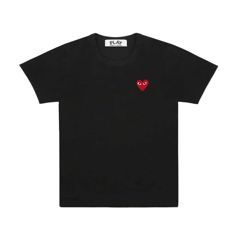 Comme des Garçons Play T-Shirt Red Heart Emblem Black — image 1