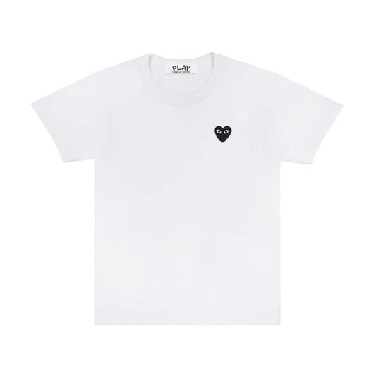 Comme des Garçons Play T-Shirt Black Heart Emblem White — image 1