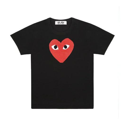 Comme des Garçons Play T-Shirt Big Red Heart Print Black — image 1