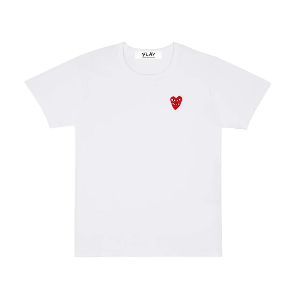 Comme des Garçons Play T-Shirt Double Heart White — image 1