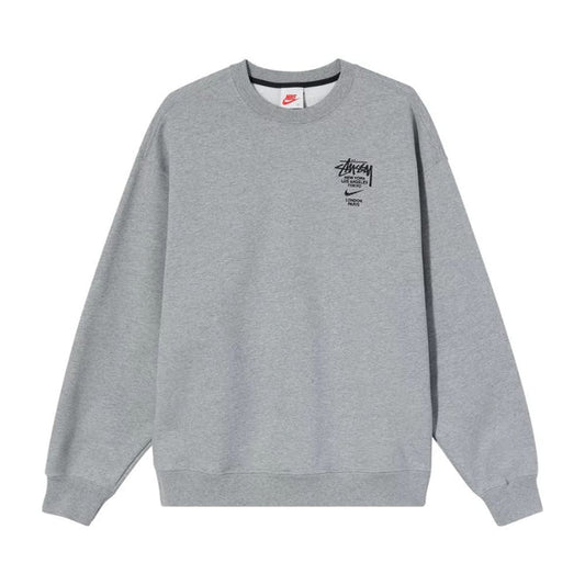 Nike x Stussy International Crewneck Sweatshirt Heather Grey — image 1