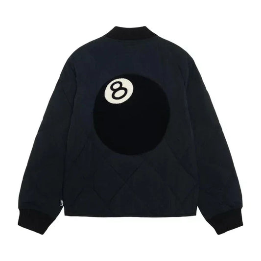 Stussy 8 Ball Quilted Liner Jacket Black — image 1