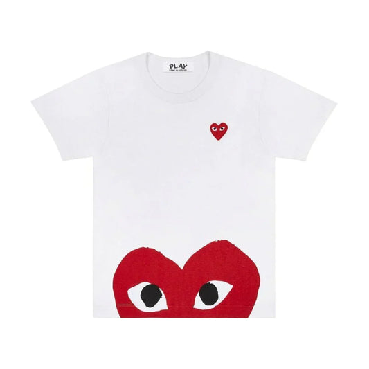 Comme des Garçons Play T-Shirt Red Half Heart White — image 1