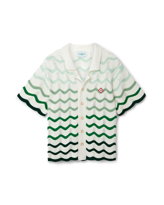 Wavy Gradient Crochet Shirt — image 1