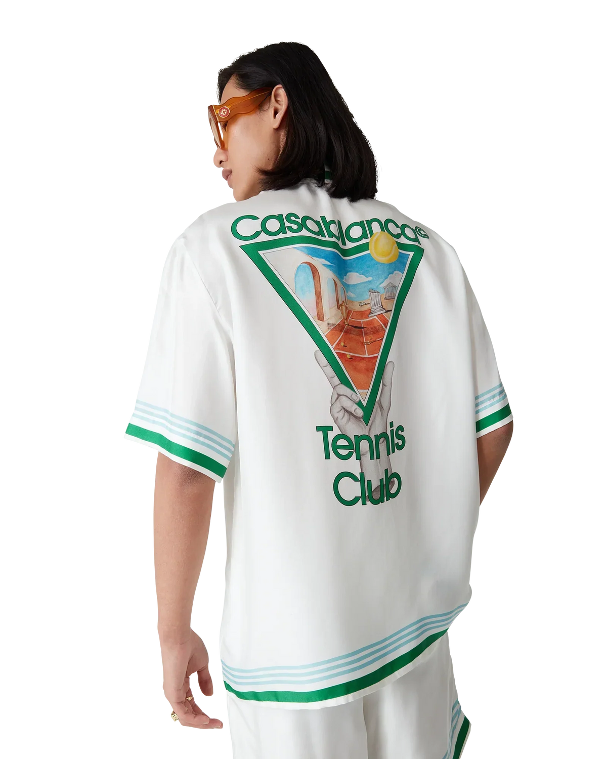 Metaphysical Tennis Icon Short Sleeve Silk Shirt — image 4