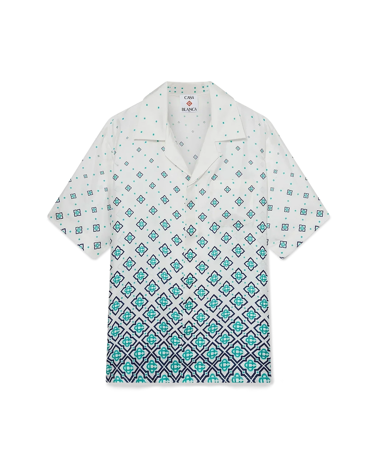 Gradient Monogram Short Sleeve Silk Shirt — image 1