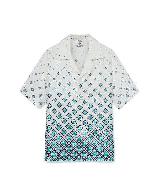 Gradient Monogram Short Sleeve Silk Shirt — image 1