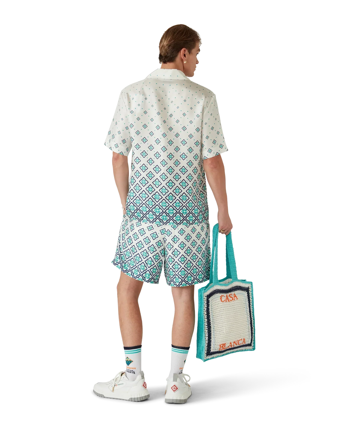 Gradient Monogram Short Sleeve Silk Shirt — image 6